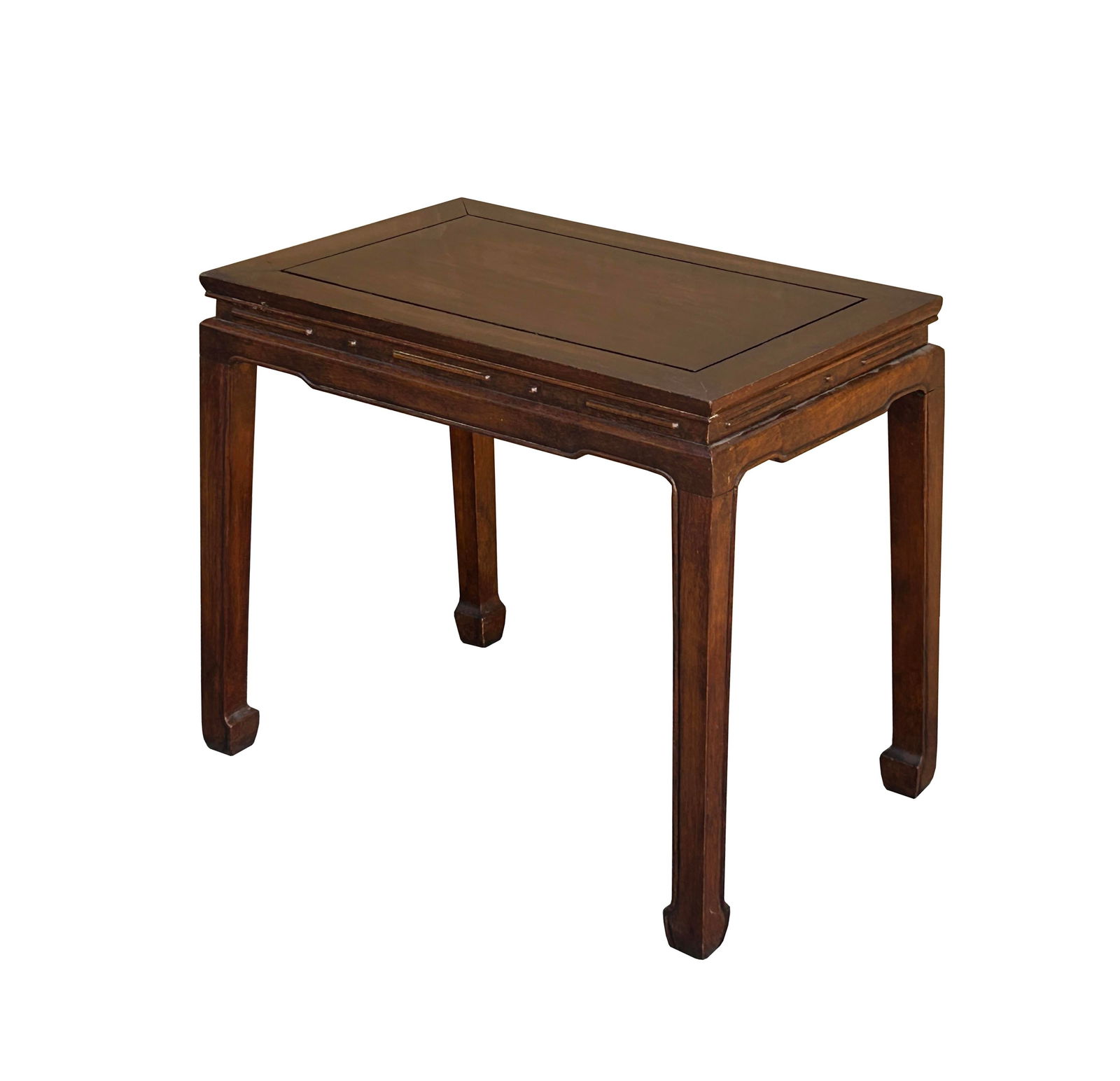 Chinese Brown Simple Ming Style Rectangular Altar Foyer Side Console Table - 2