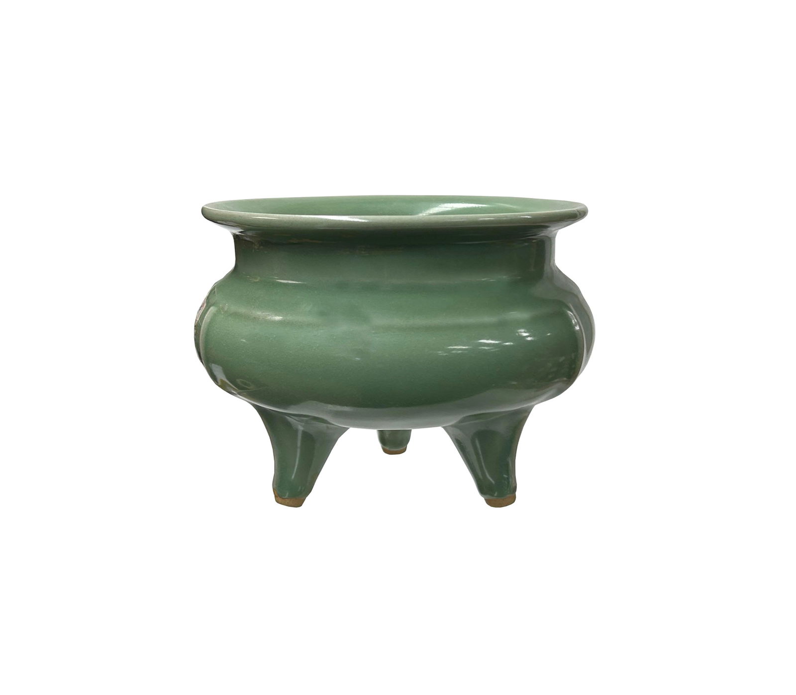 Ru Ware Celadon Green Glaze Tri-Legs Ceramic Incense Holder Display - 5