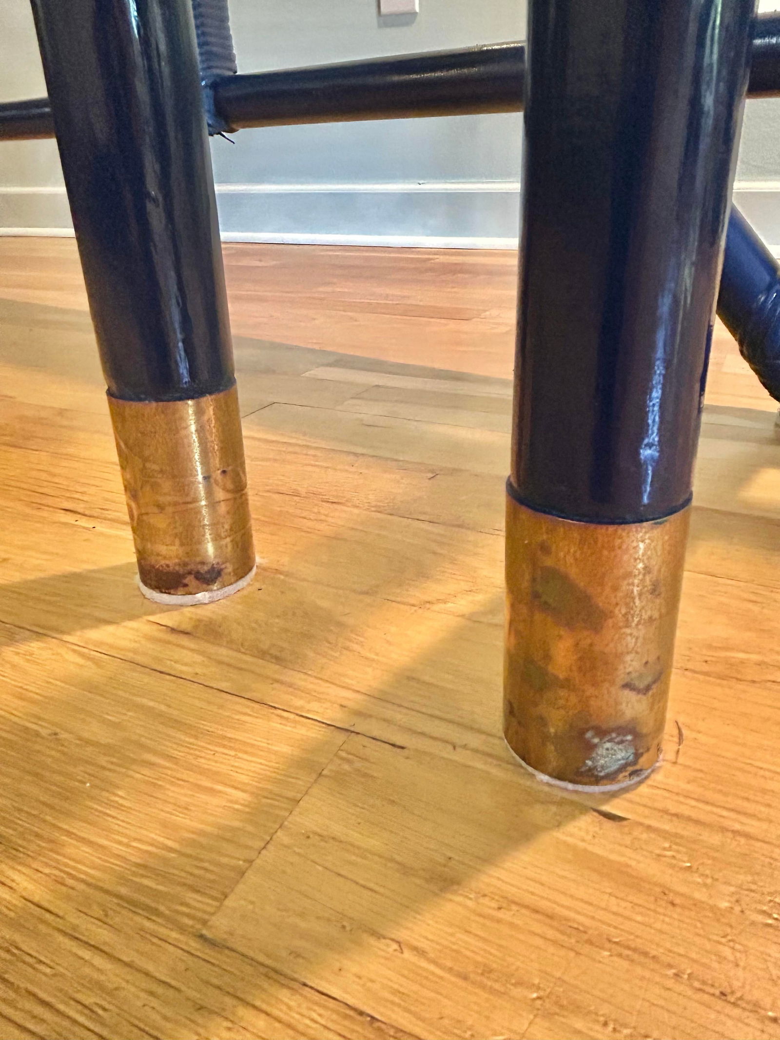 1970's Custom Chinoiserie Bamboo and Rattan Console Table With Glass Top - 12