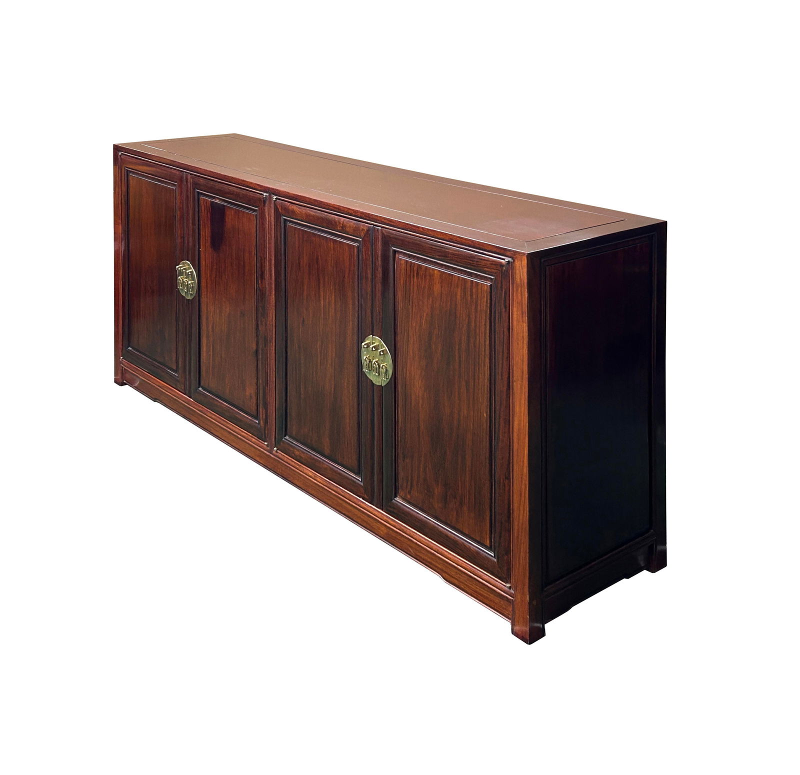 Oriental Brown Rosewood MoonFace Credenza Sideboard Console Cabinet - 3