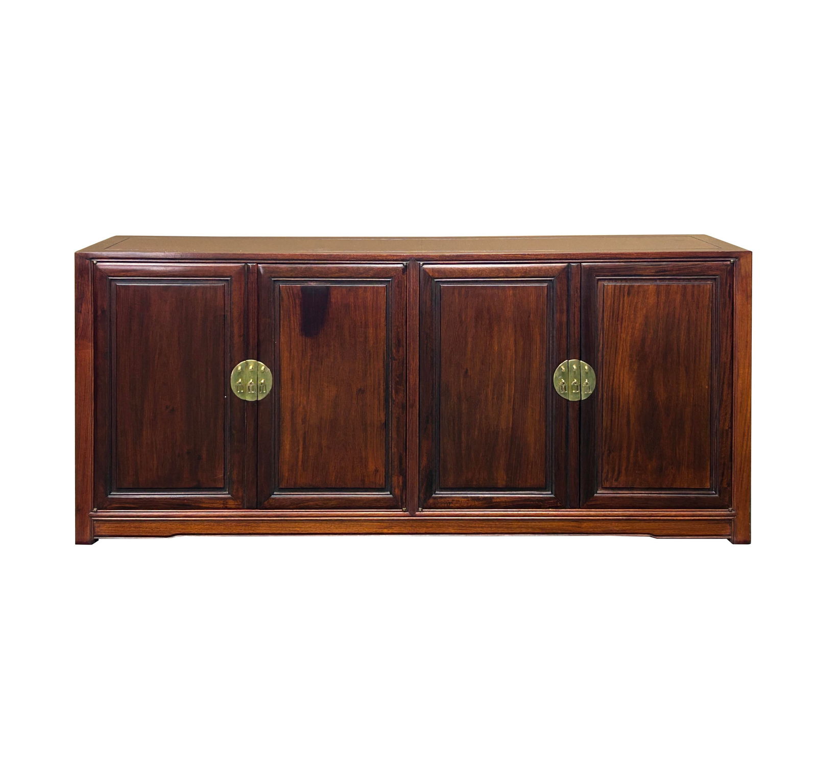 Oriental Brown Rosewood MoonFace Credenza Sideboard Console Cabinet - 5