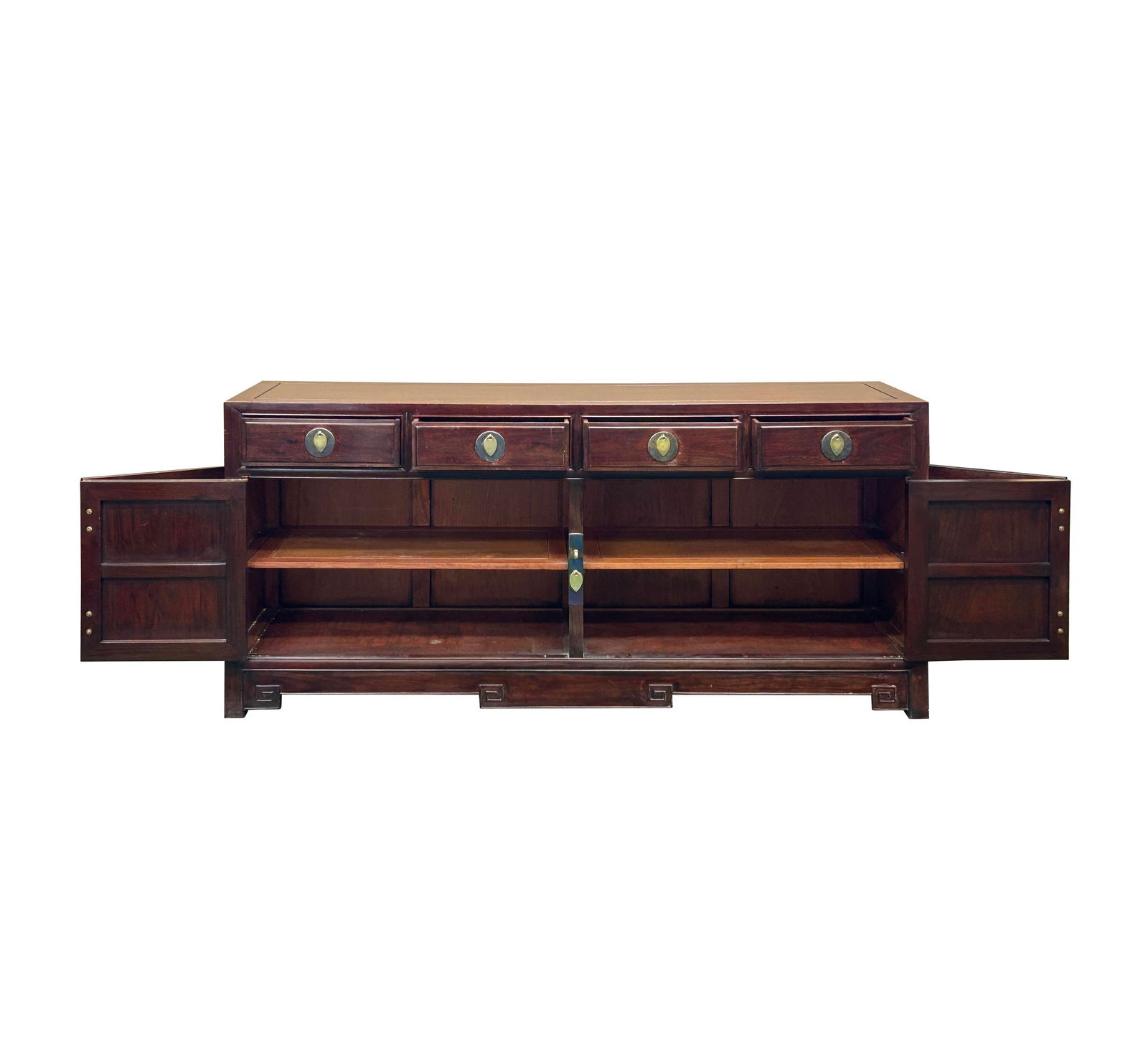 Oriental Rosewood MoonFace Drawers Credenza Sideboard Console Cabinet - 2