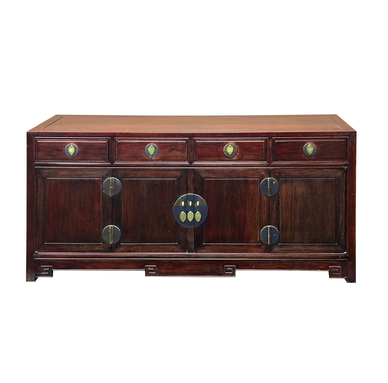 Oriental Rosewood MoonFace Drawers Credenza Sideboard Console Cabinet - 4