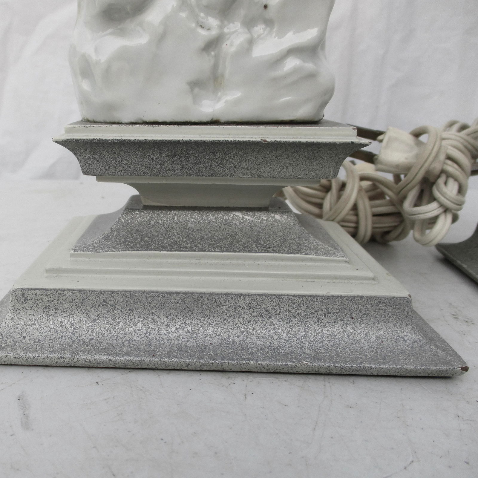 Vintage 1950s Chinese Blanc De Chine Lamps - a Pair - 4