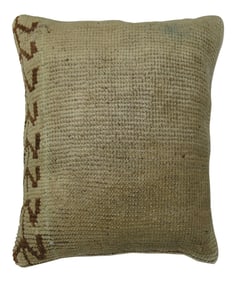 Neutral Turkish Oushak Rug Pillow