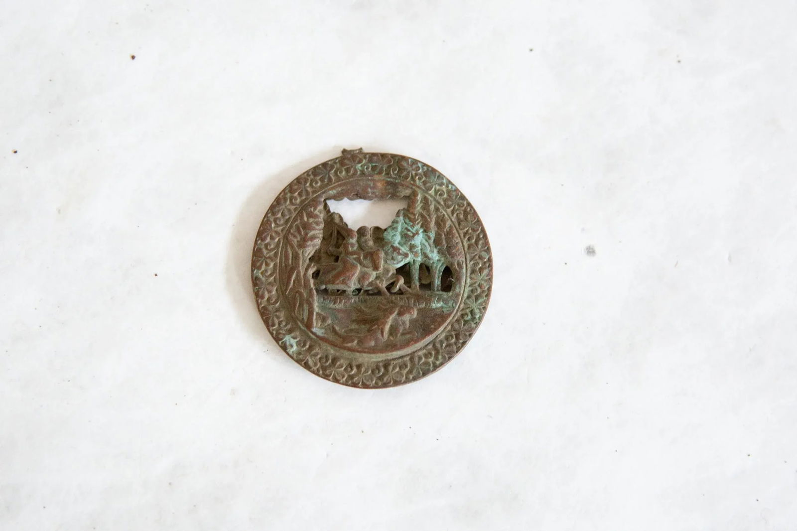 Vintage African Oxidized Bronze Decorative Object - 4