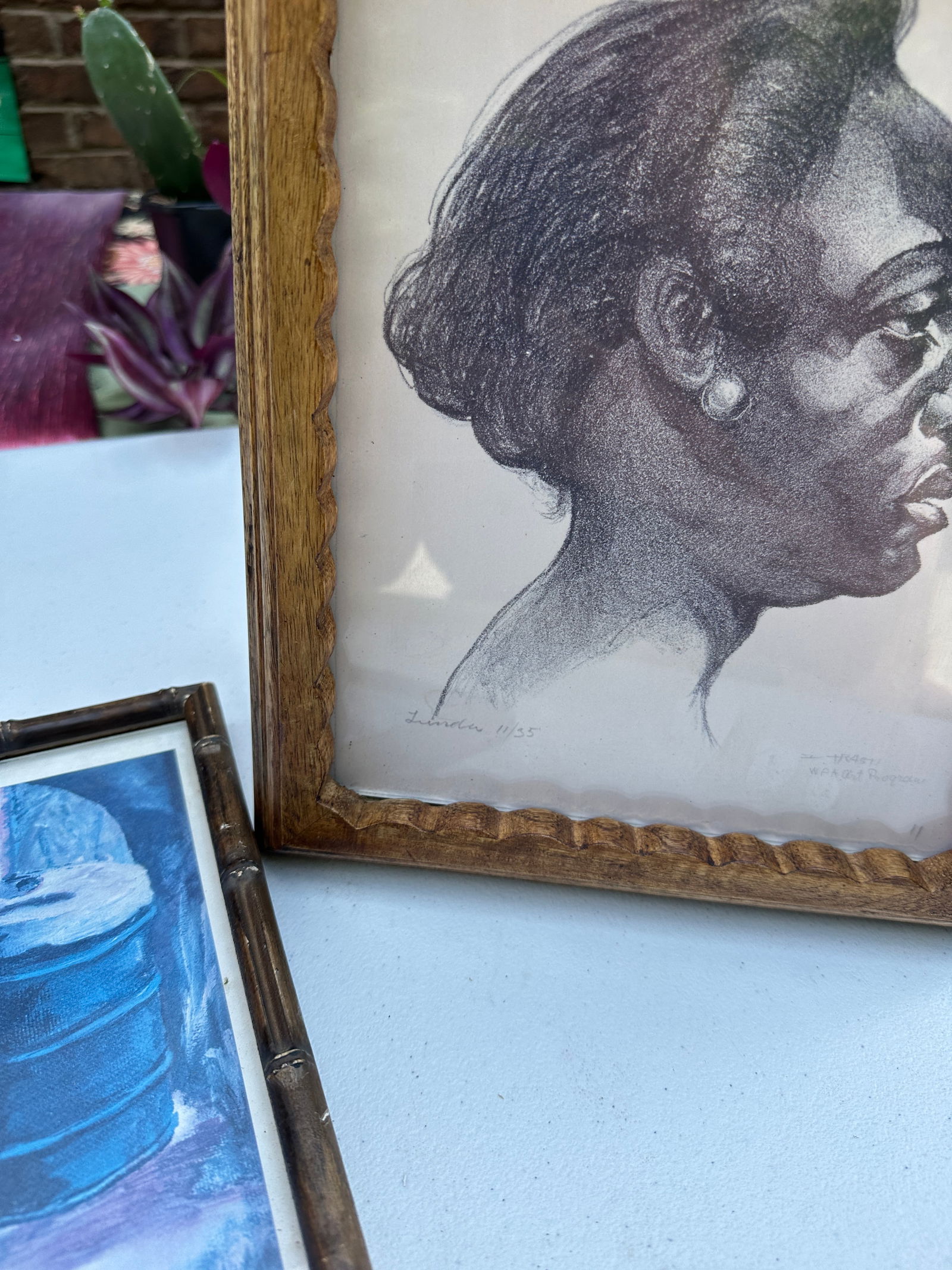 Pair of African Framed Drawings - 3