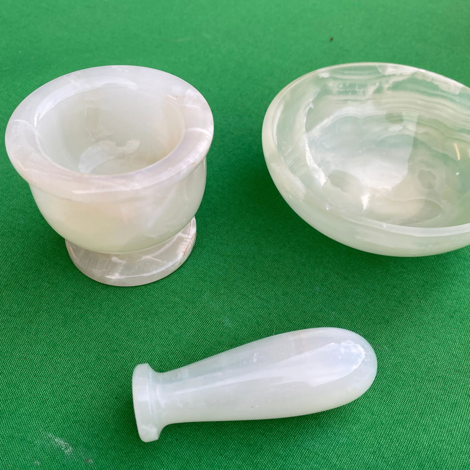 Onyx Mortar, Pestle, & Bowl - Set of 3 - 3