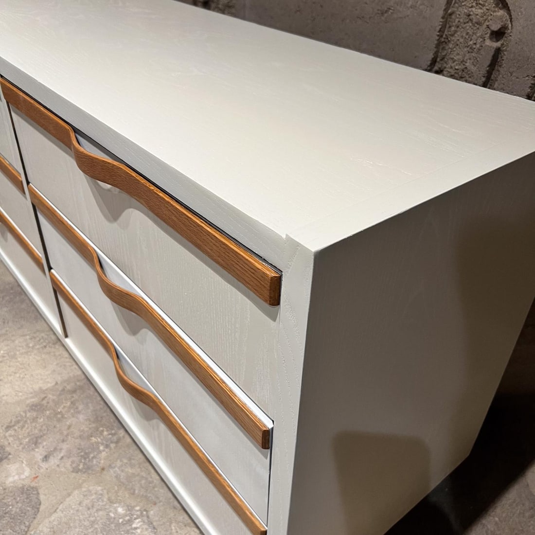 Mid Century Lane Altavista Sculptural Bent Oak Double Dresser 1960s - 12