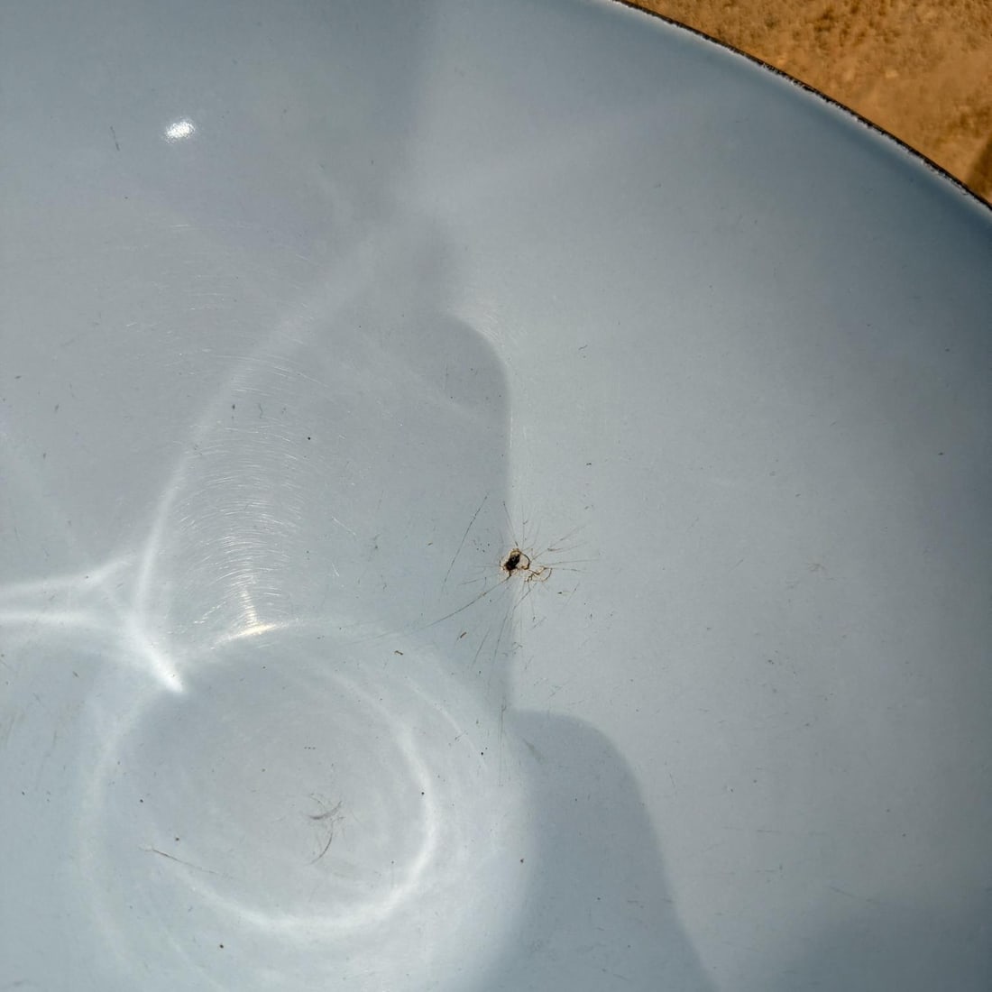 Krenit Bowl by Herbert Krenchel Blue Enamel, Denmark 1960s Scandinavian Modern - 3