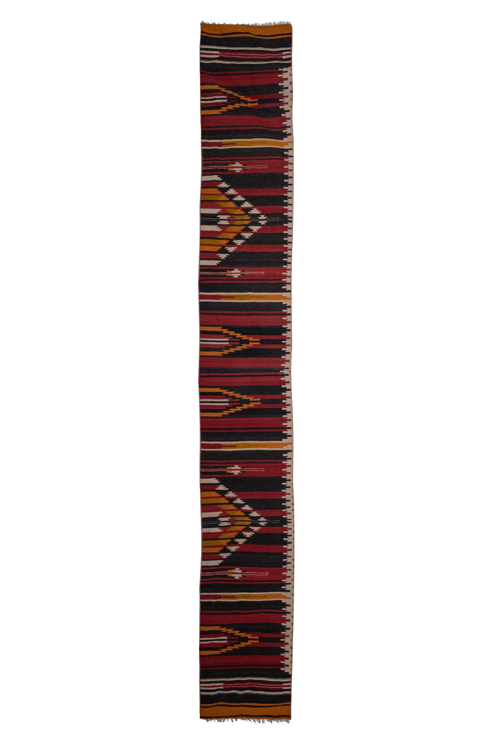 Extra Long Turkish Kilim Runner 1'12" X 14'8" - 11