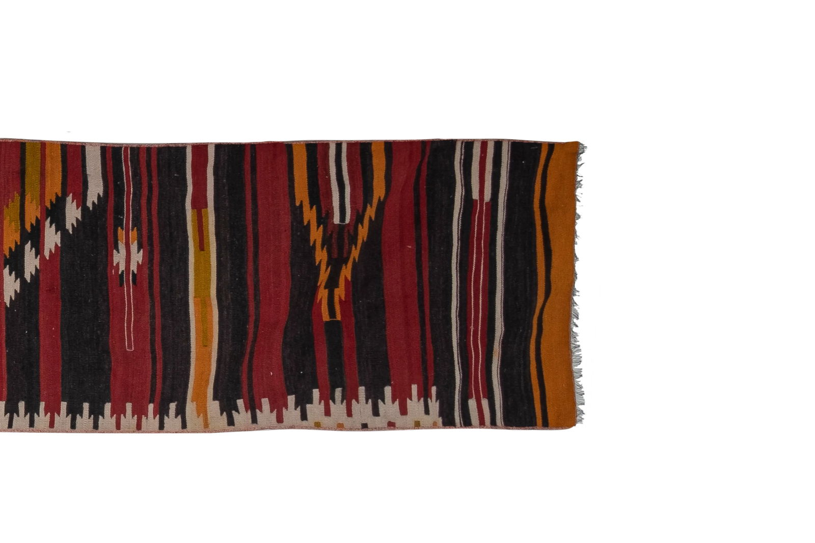 Extra Long Turkish Kilim Runner 1'12" X 14'8" - 5