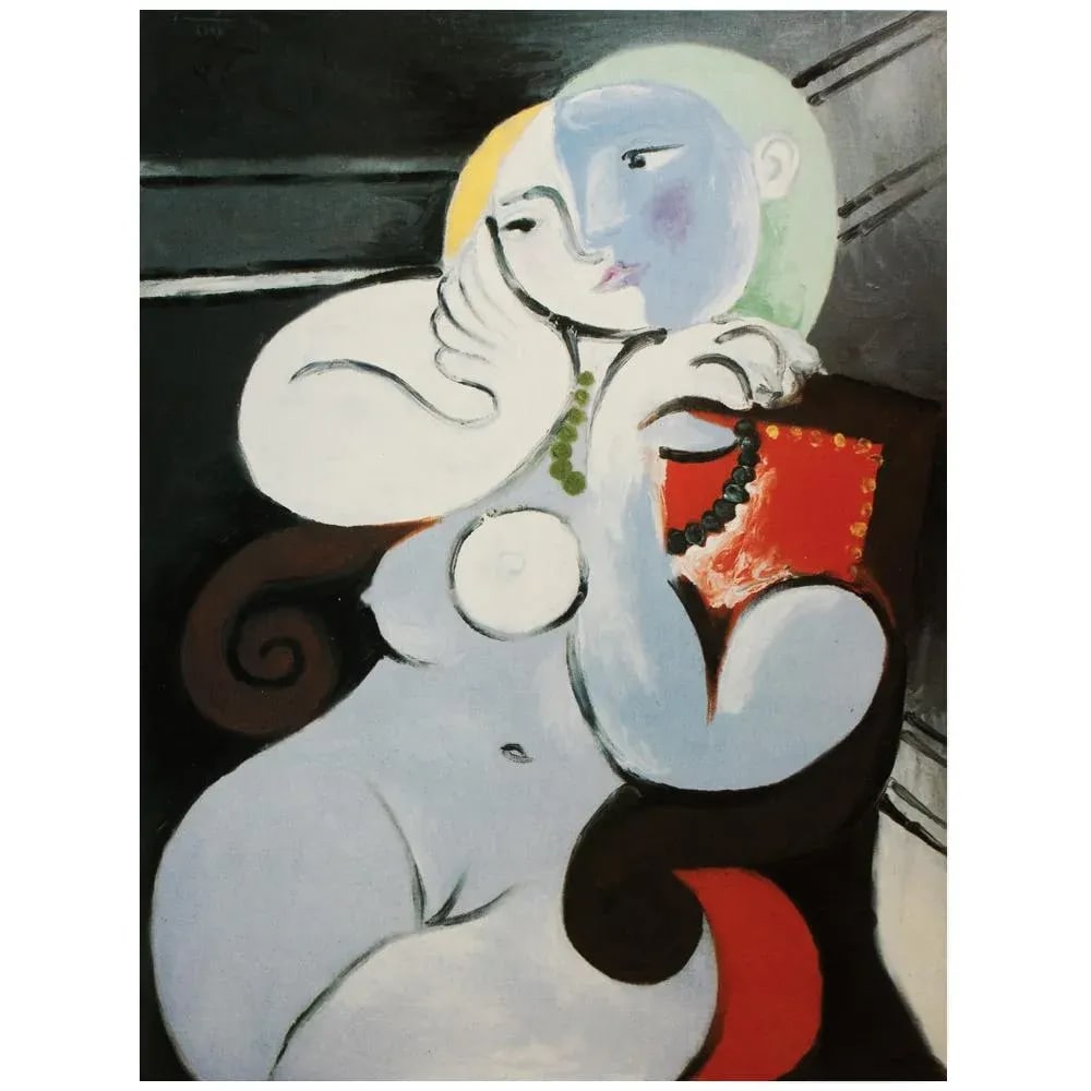 1985 After Pablo Picasso "Nude Seated on a Red Chair", First Edition Parisian Full-Color Print - 10