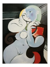1985 After Pablo Picasso "Nude Seated on a Red Chair", First Edition Parisian Full-Color Print
