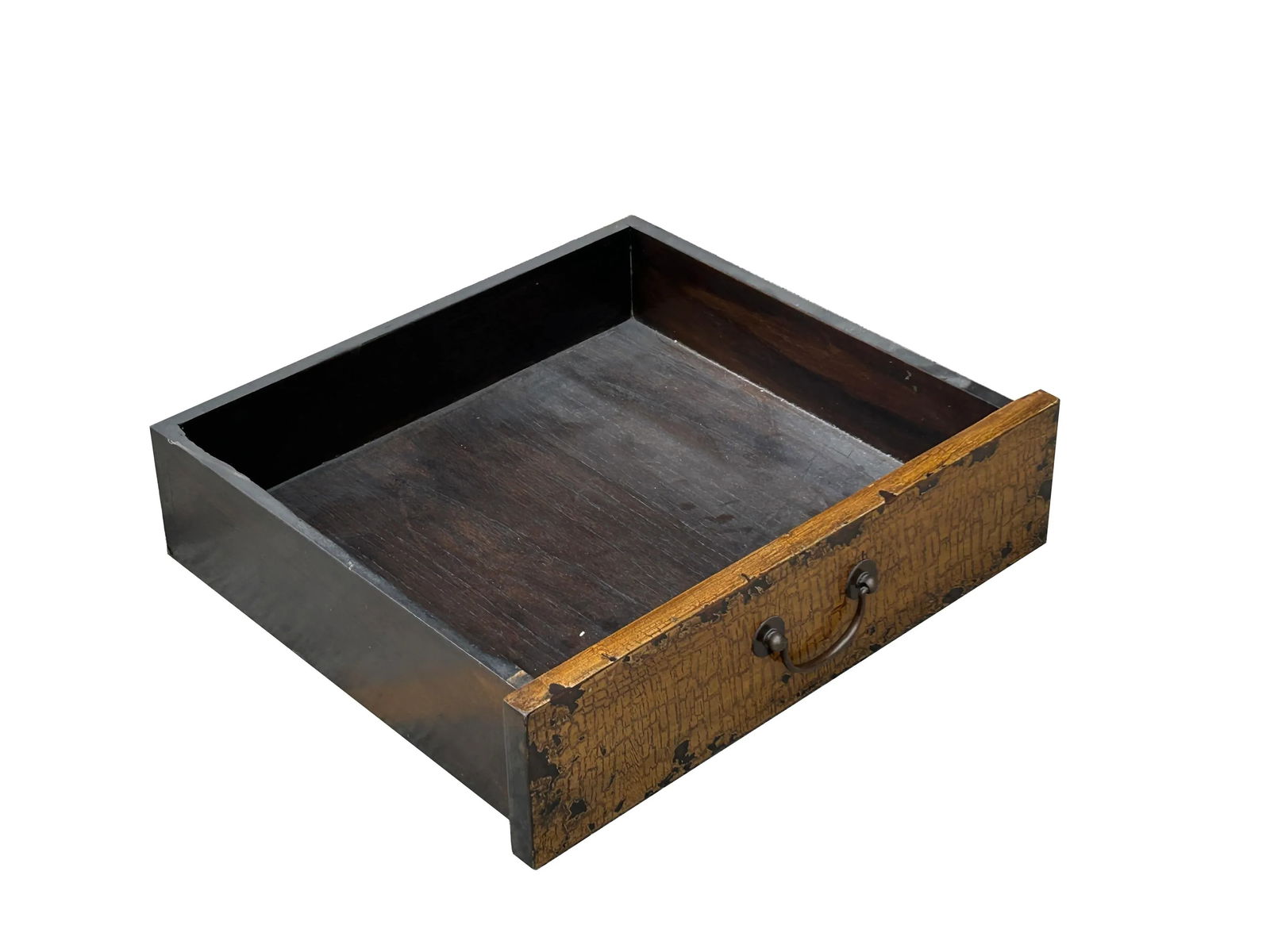 Vintage Rustic Fabric Grass Green Lacquer 3 Drawers Console Table - 11