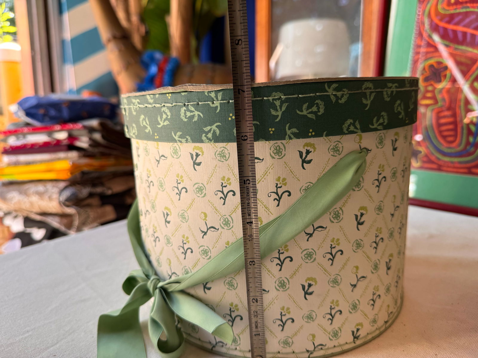 Pair of 1970s Decorative Green and White Boxes - 11