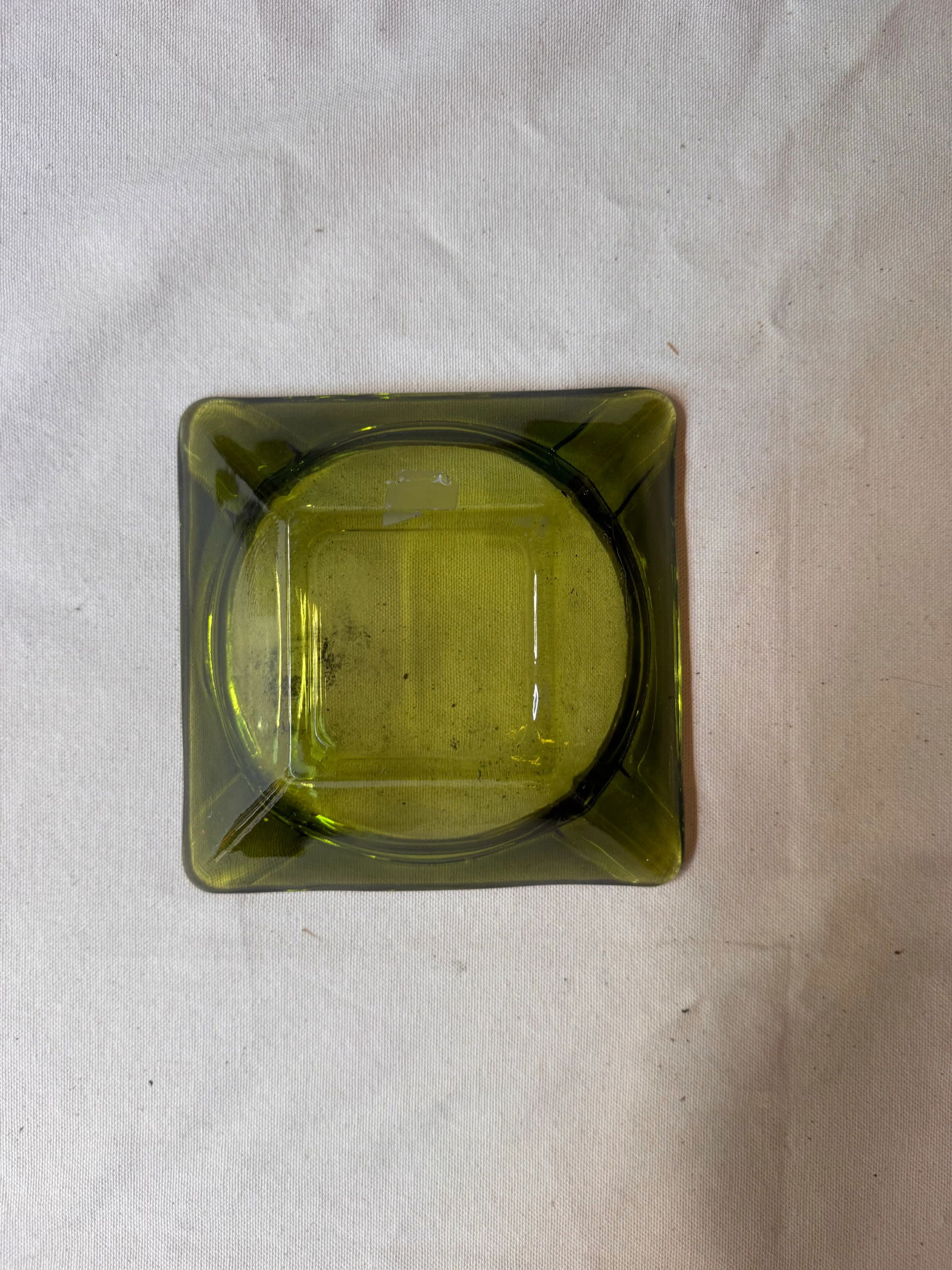 Pair of Vintage Green Glass Ashtrays - 3