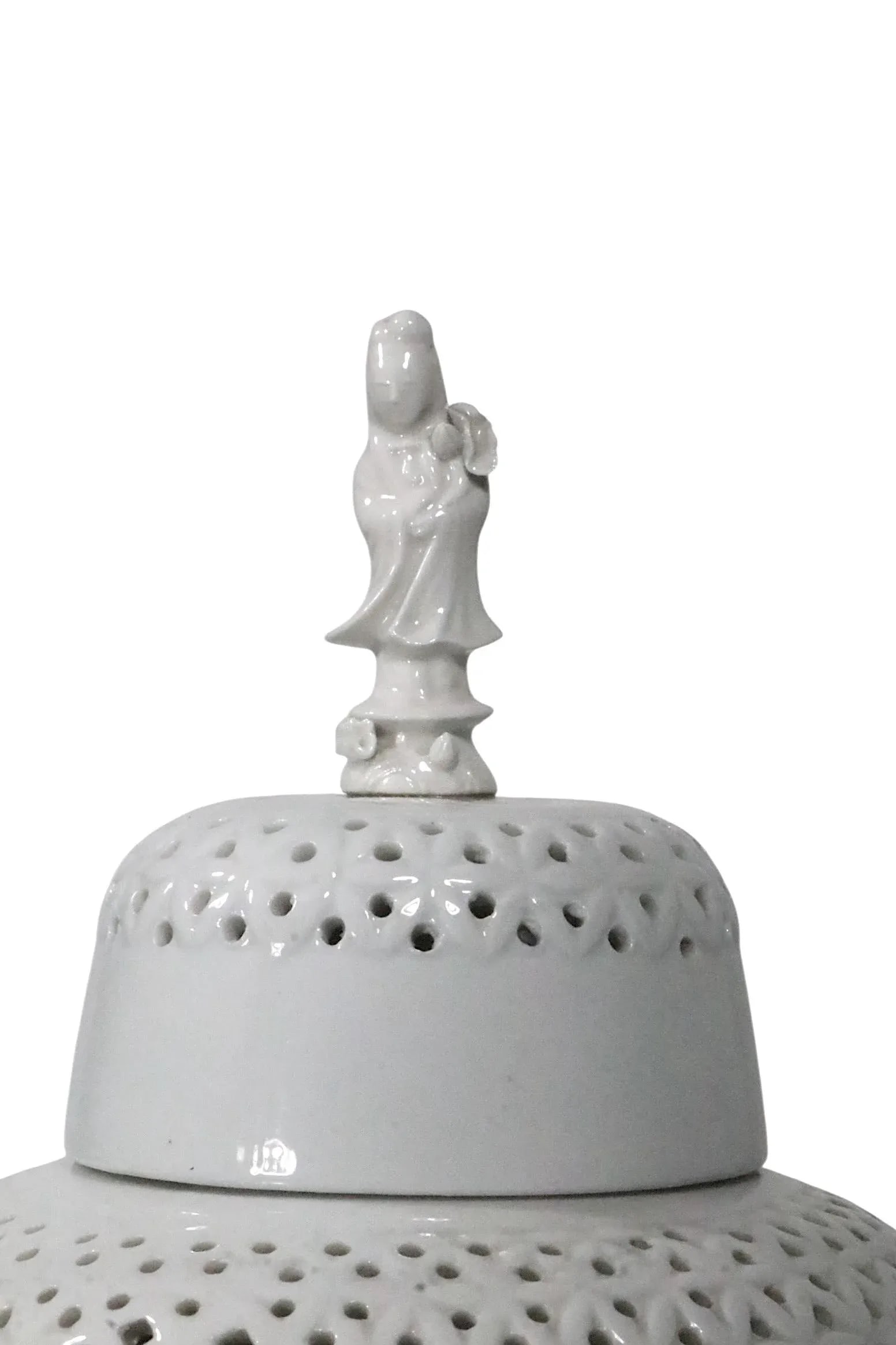 Vintage Chinese Style Blanc De Chine Ginger Jar Form Table Lamp - 6