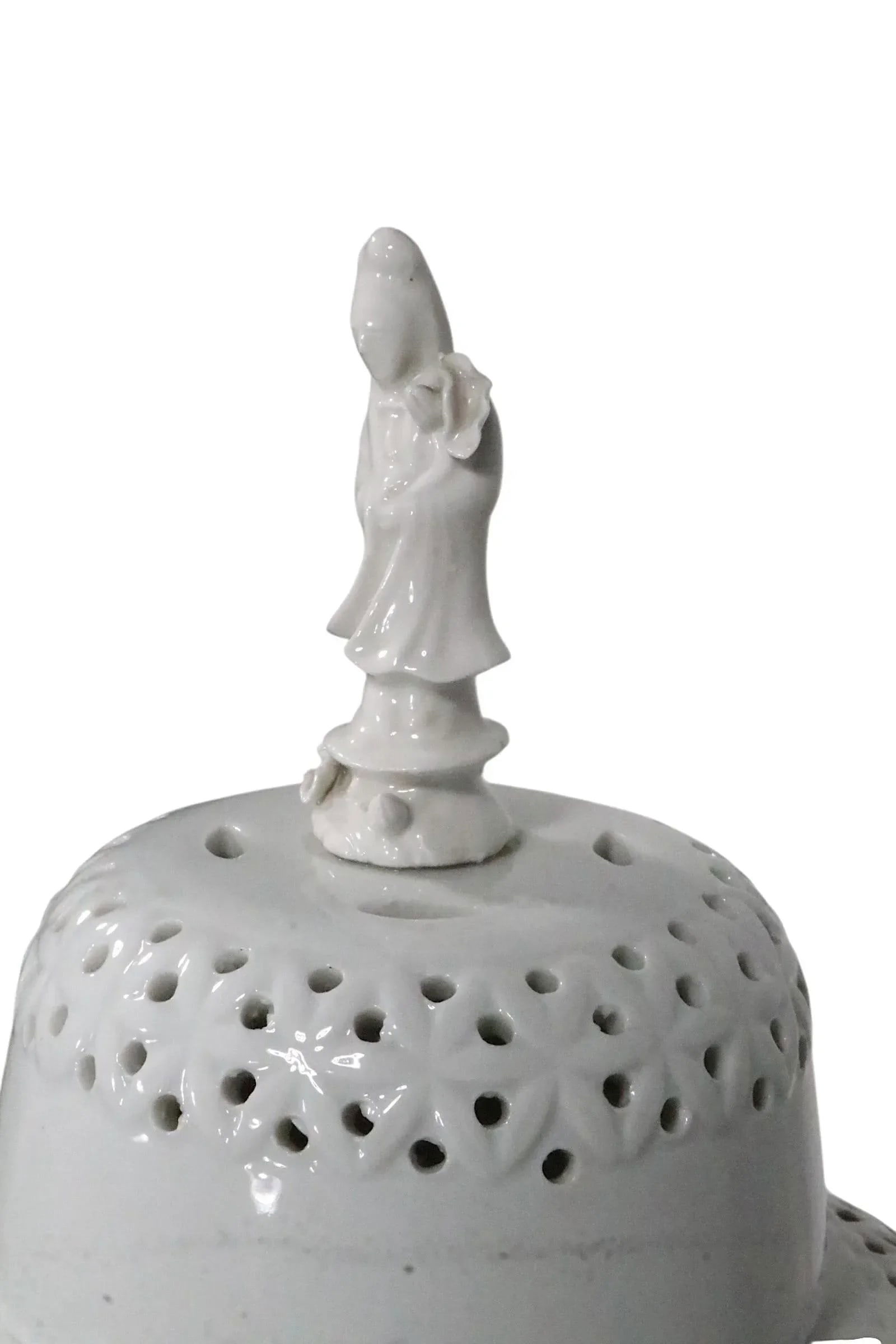 Vintage Chinese Style Blanc De Chine Ginger Jar Form Table Lamp - 8