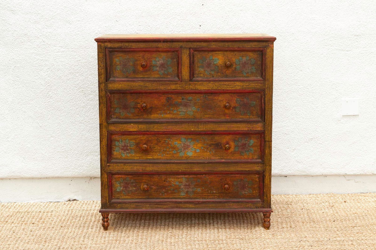 Marigold Bloom, Vintage Indian Chest of Drawers - 3