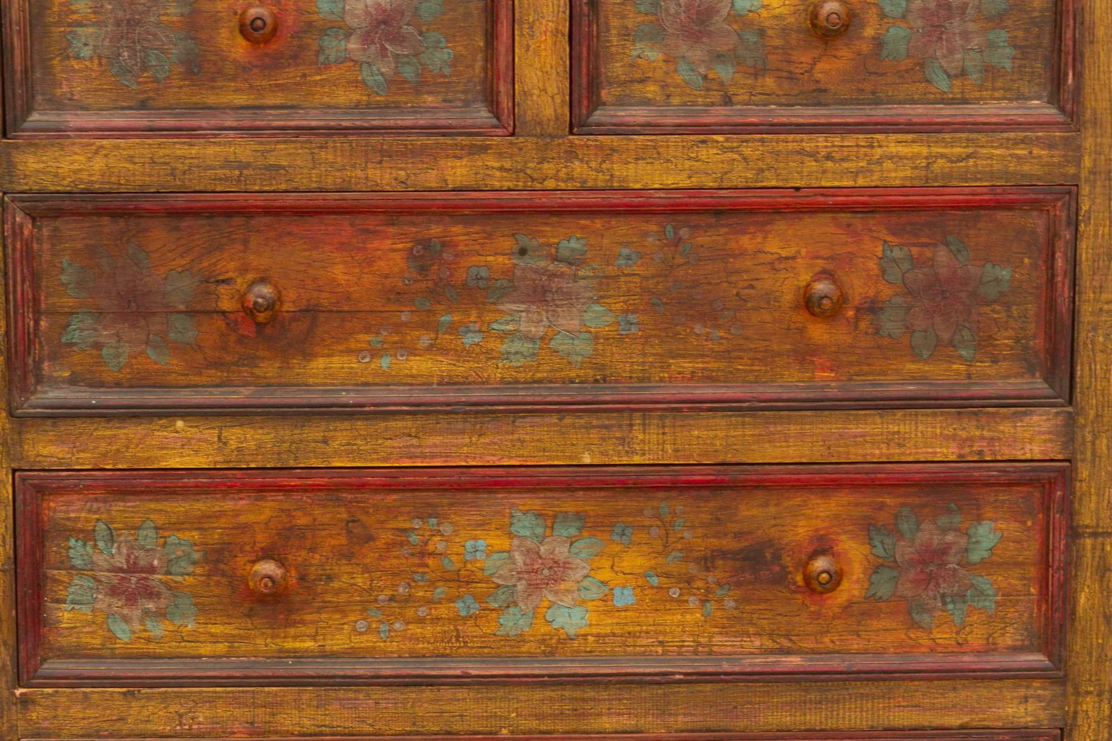 Marigold Bloom, Vintage Indian Chest of Drawers - 5