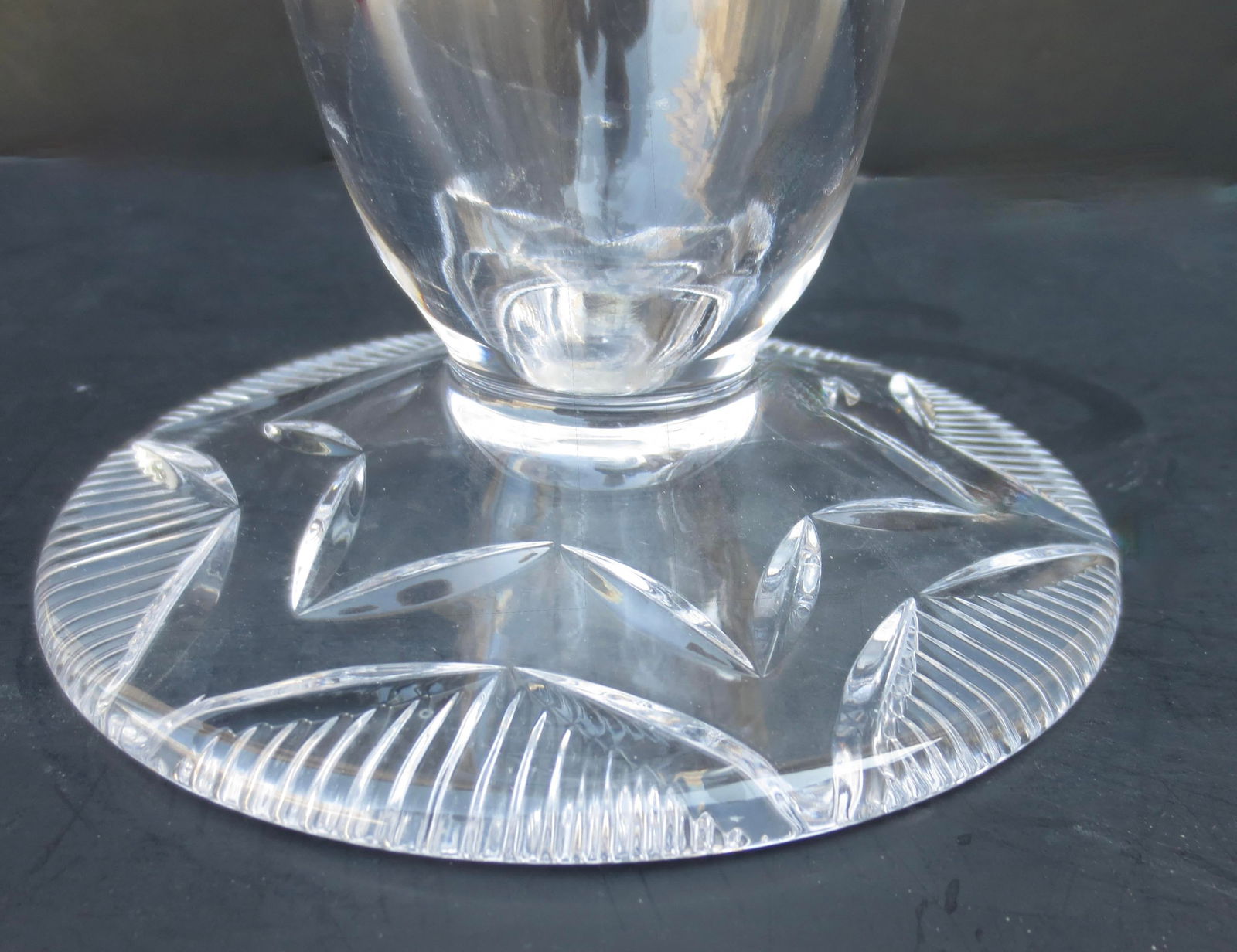 American Brillant Cut Trumpet Vase Circa 1930s - 6