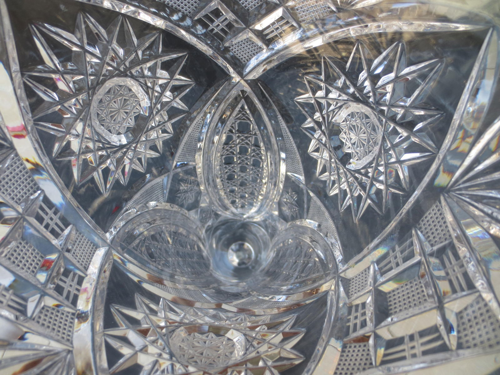 American Brillant Cut Trumpet Vase Circa 1930s - 7