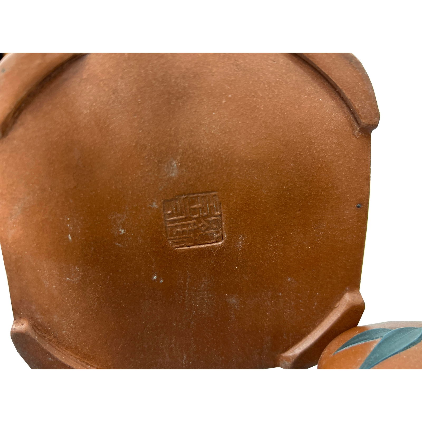 Vintage Chinese Brown Square Shape Zisha Clay Teapot Art Display - 8