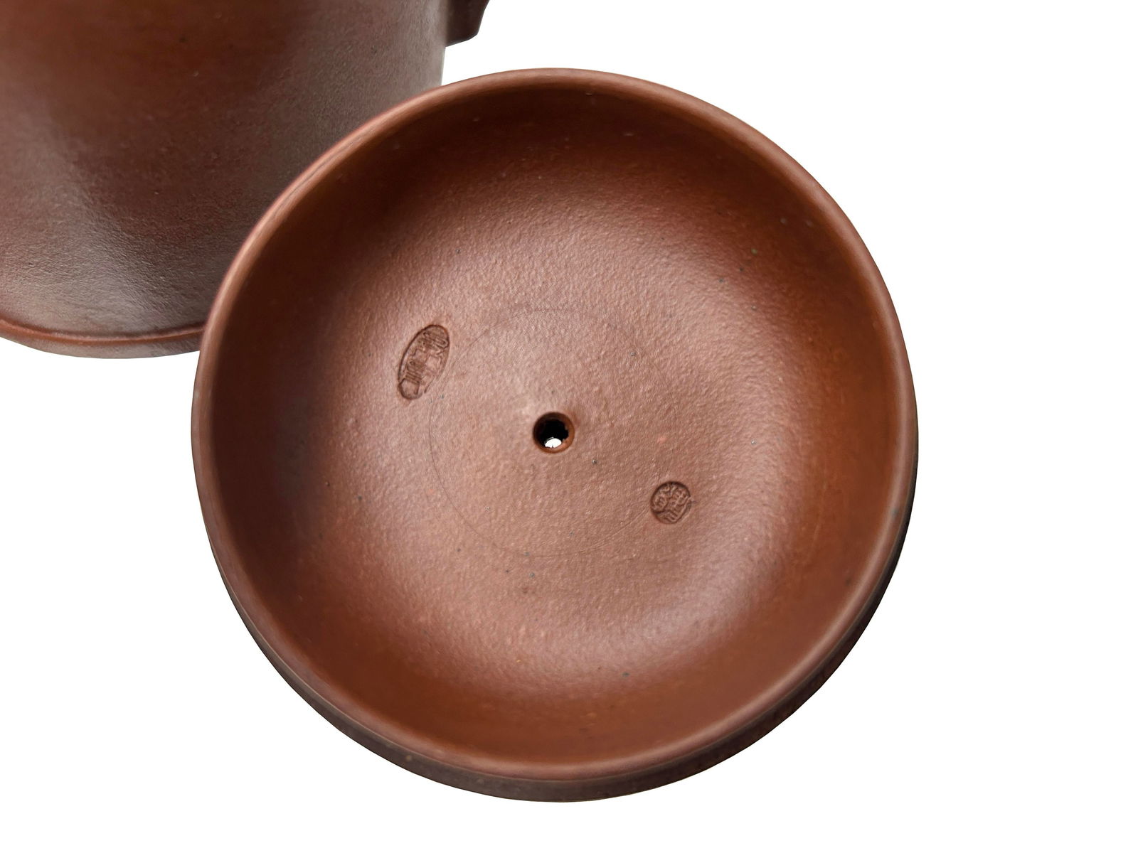 Vintage Brown Simple Cylindrical Plain Zisha Clay Teapot Art Display - 5