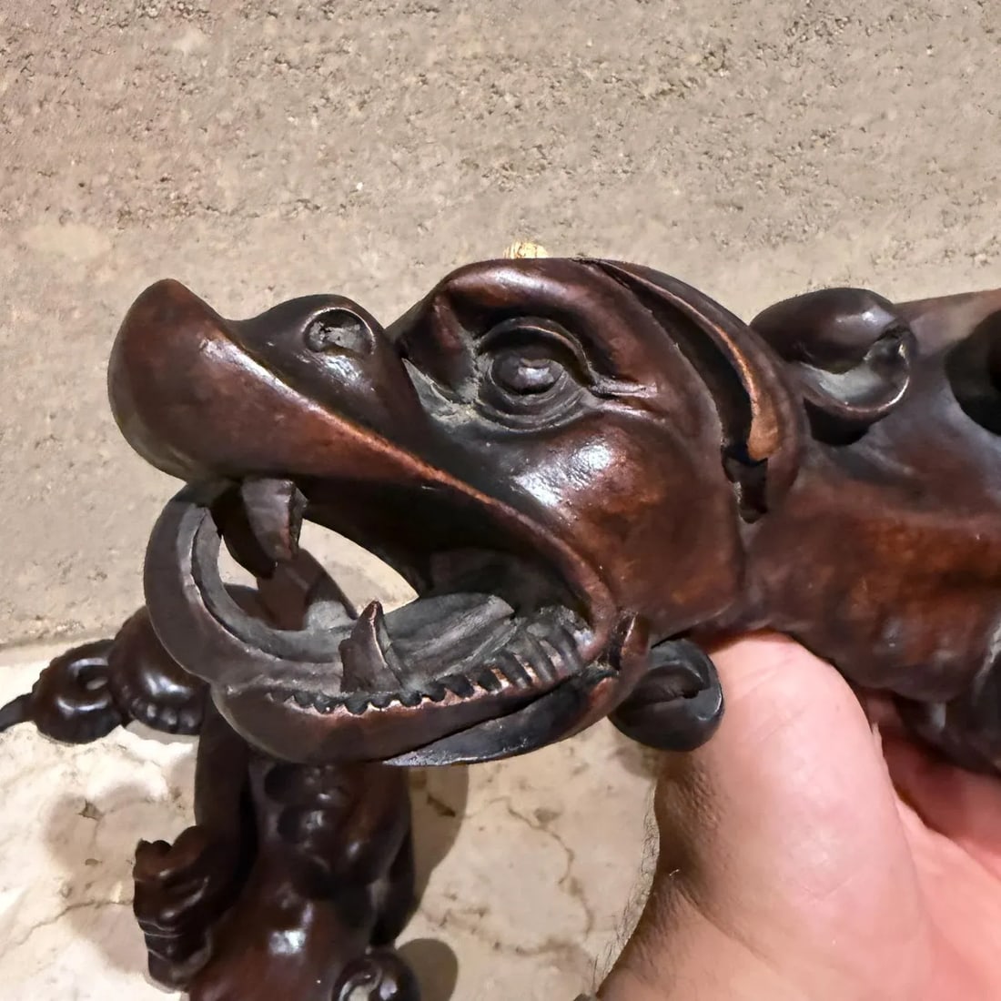 French Wood Corbels Carved Griffin Dragon Gargoyles Figures Architectural Salvage - 10