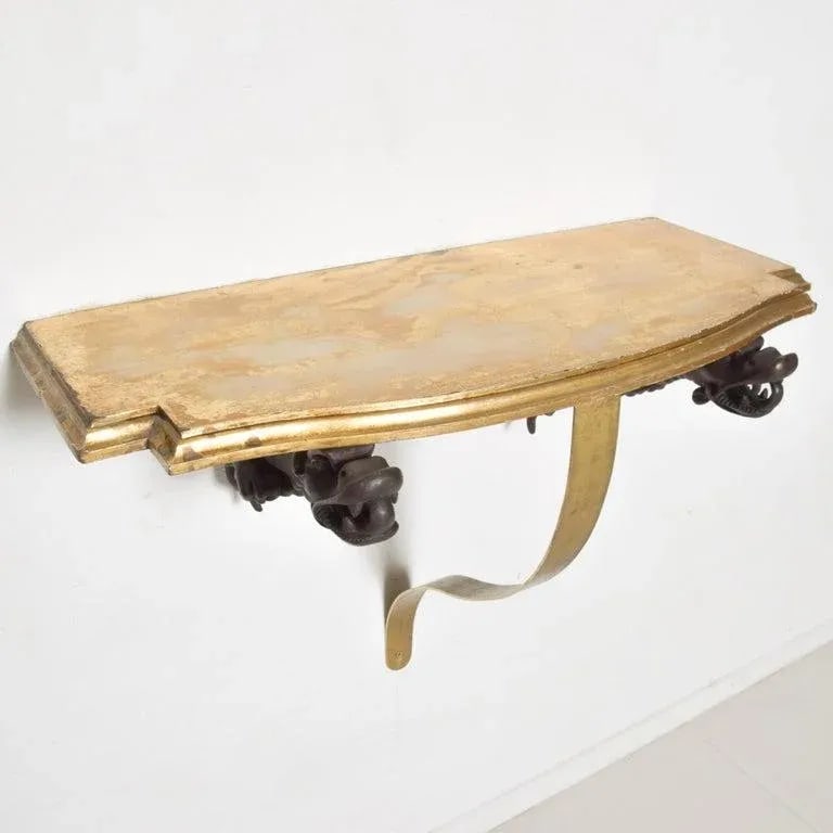 French Wood Corbels Carved Griffin Dragon Gargoyles Figures Architectural Salvage - 8