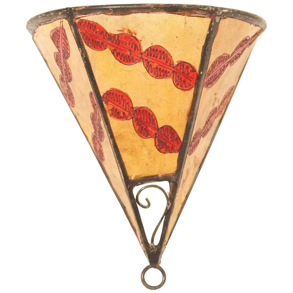 Ethnic Parchment African Art Wall Sconce - 10