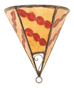 Ethnic Parchment African Art Wall Sconce