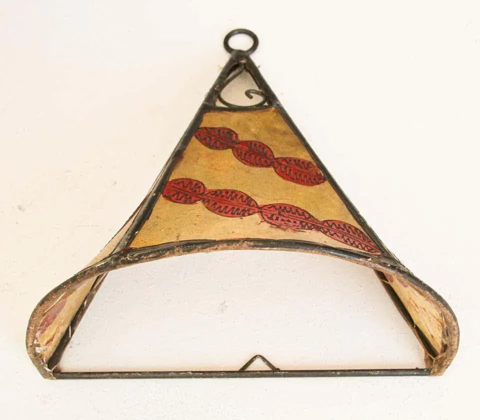 Ethnic Parchment African Art Wall Sconce - 7