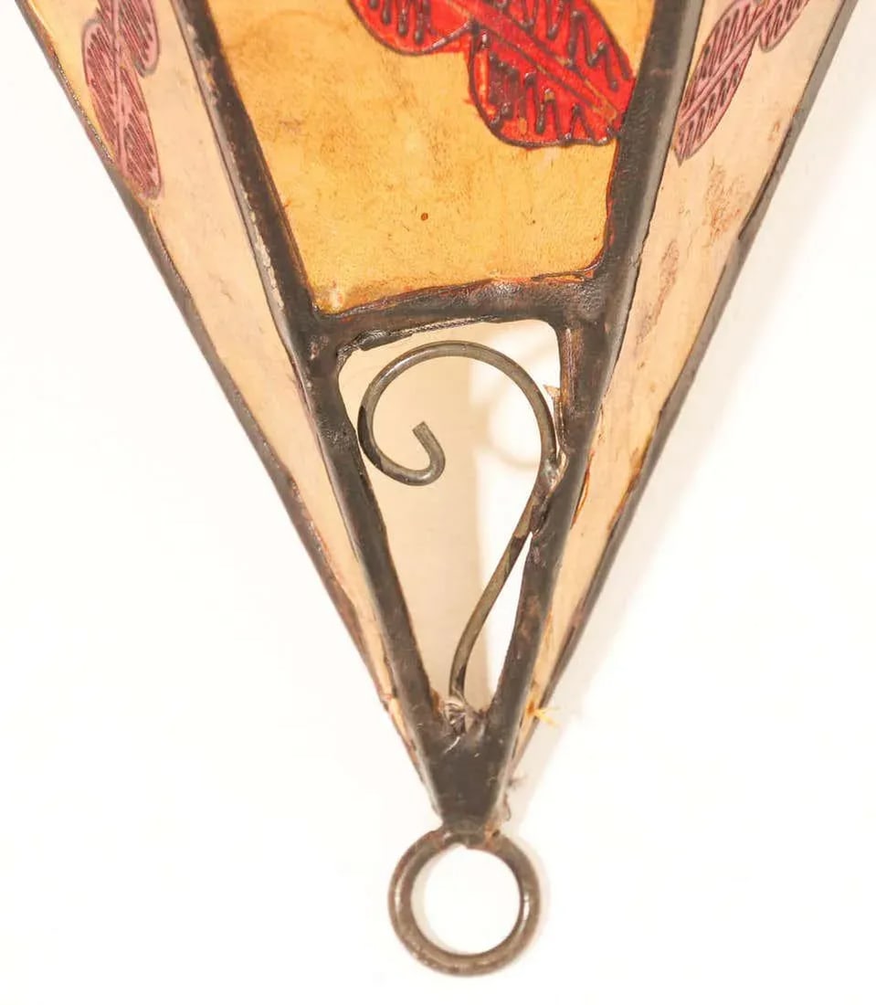 Ethnic Parchment African Art Wall Sconce - 8