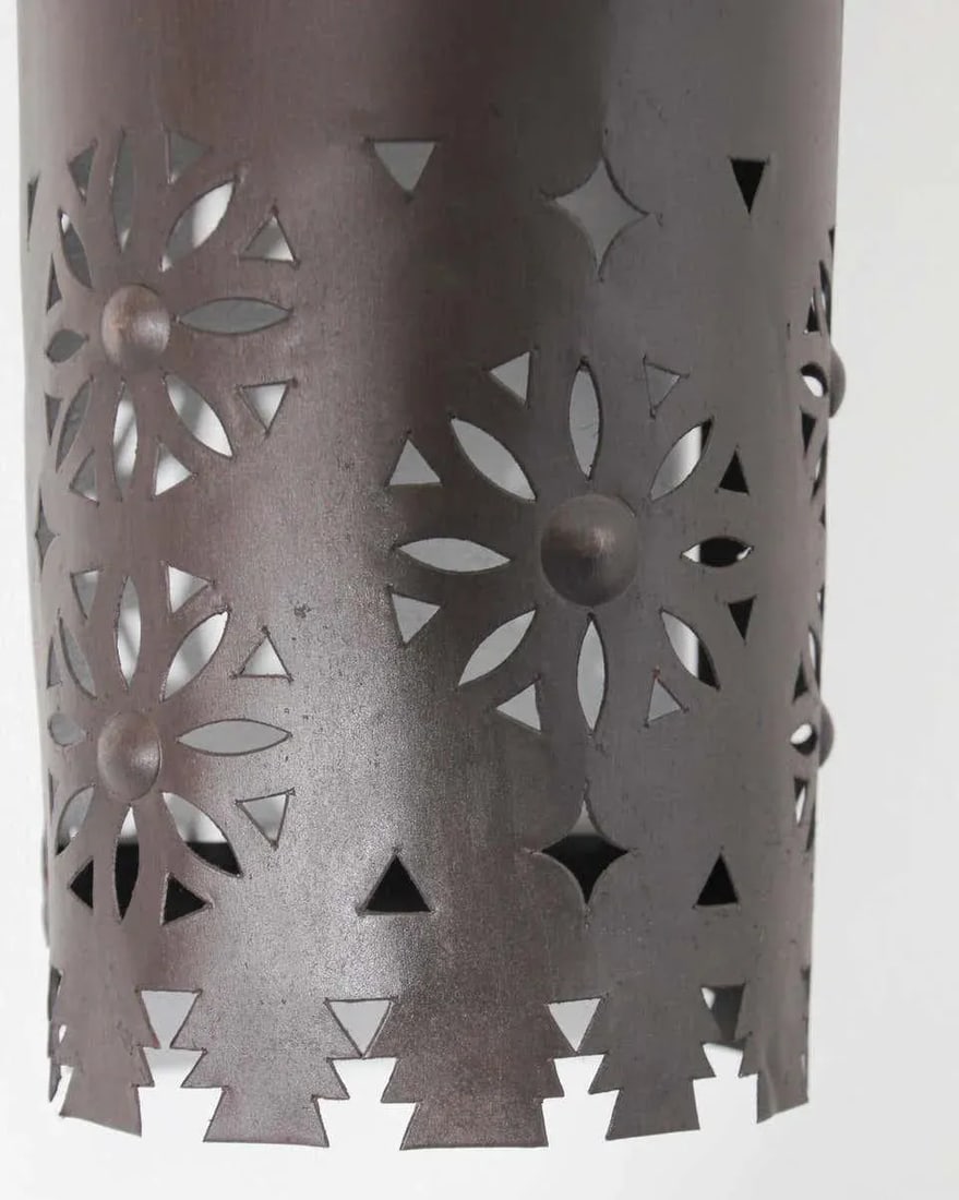 Large Moroccan Metal Wall Sconce Shade - 4