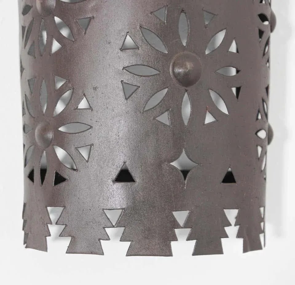 Large Moroccan Metal Wall Sconce Shade - 5