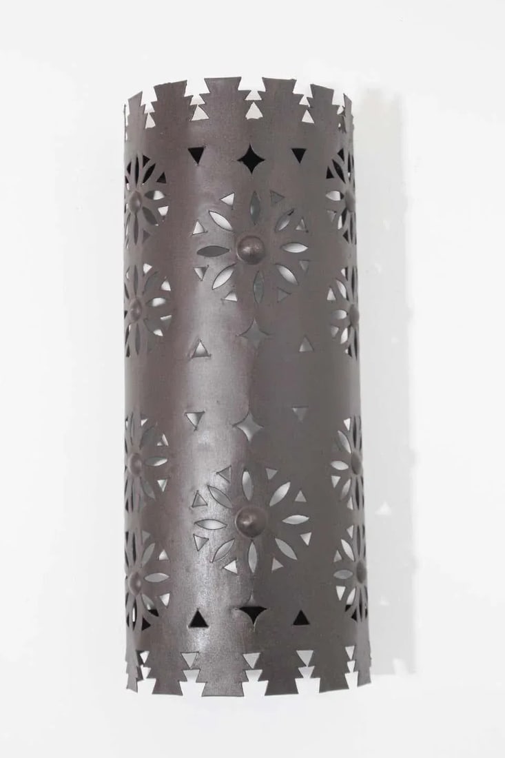 Large Moroccan Metal Wall Sconce Shade - 7
