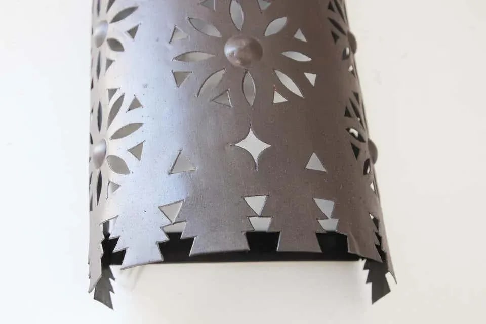 Large Moroccan Metal Wall Sconce Shade - 8