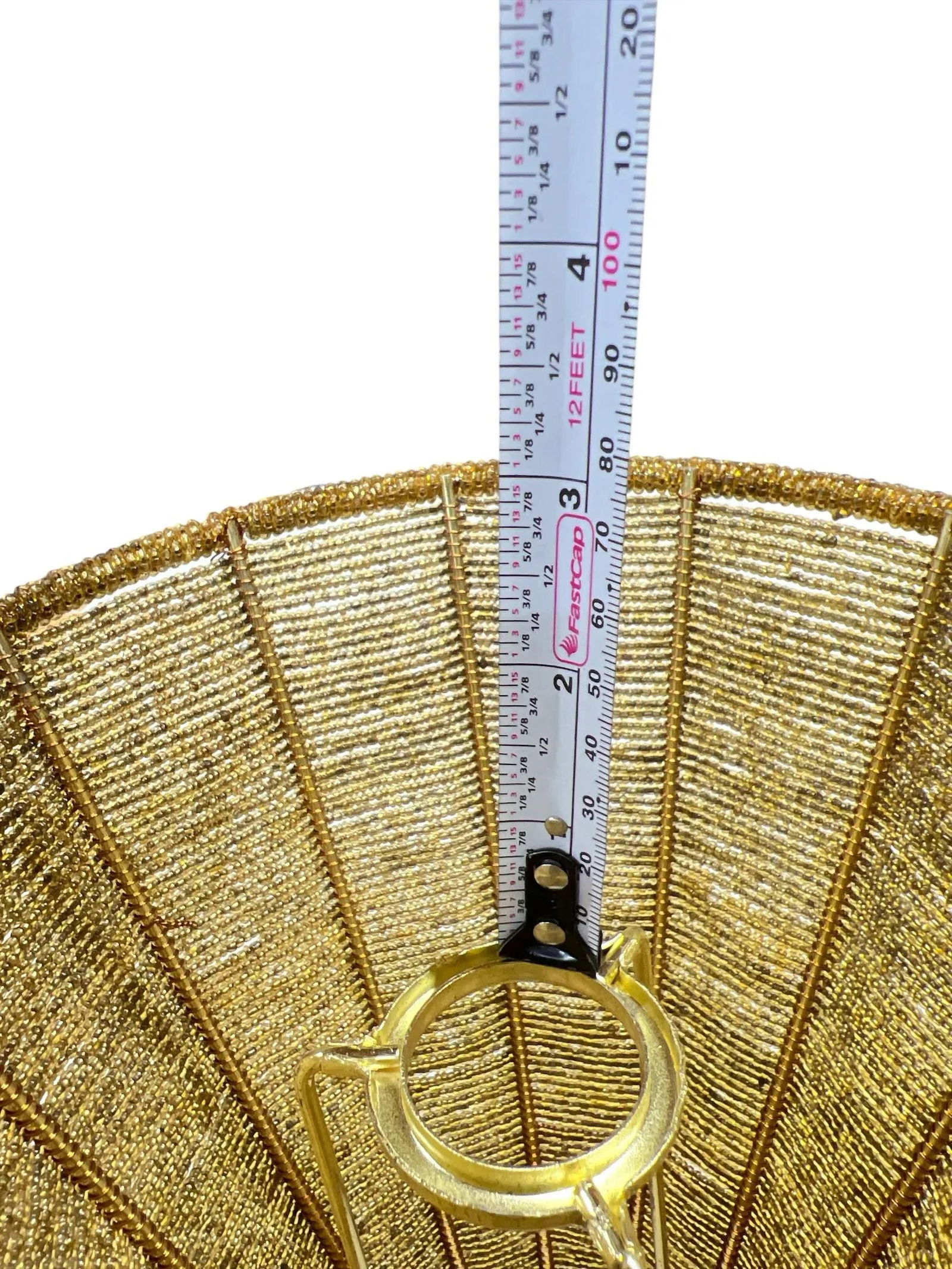 Vintage Gold Glass Bead Lampshade - 6