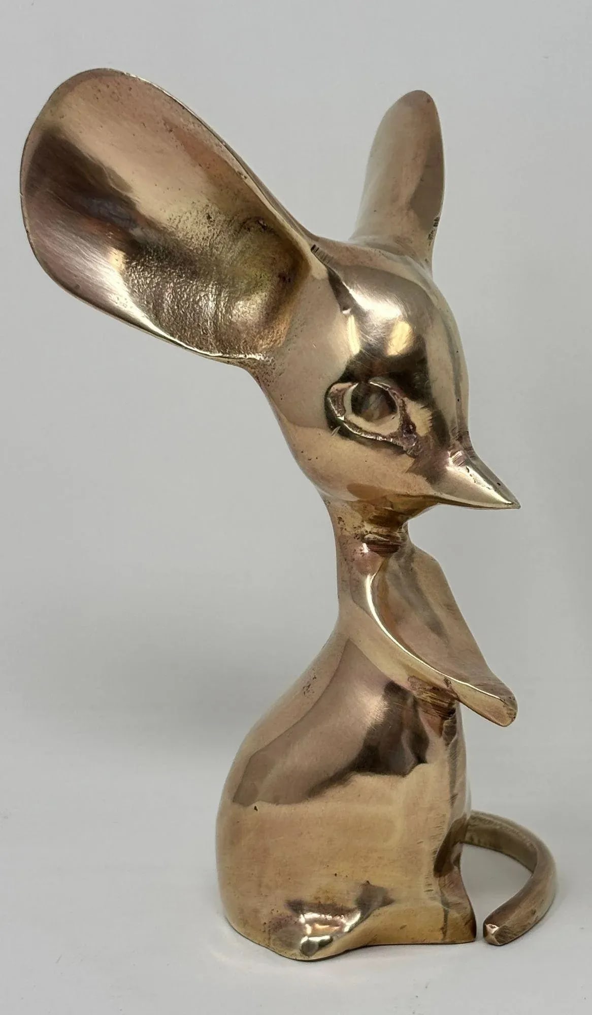 1950s Cast Brass Mouse Figurine Sculpture - 2