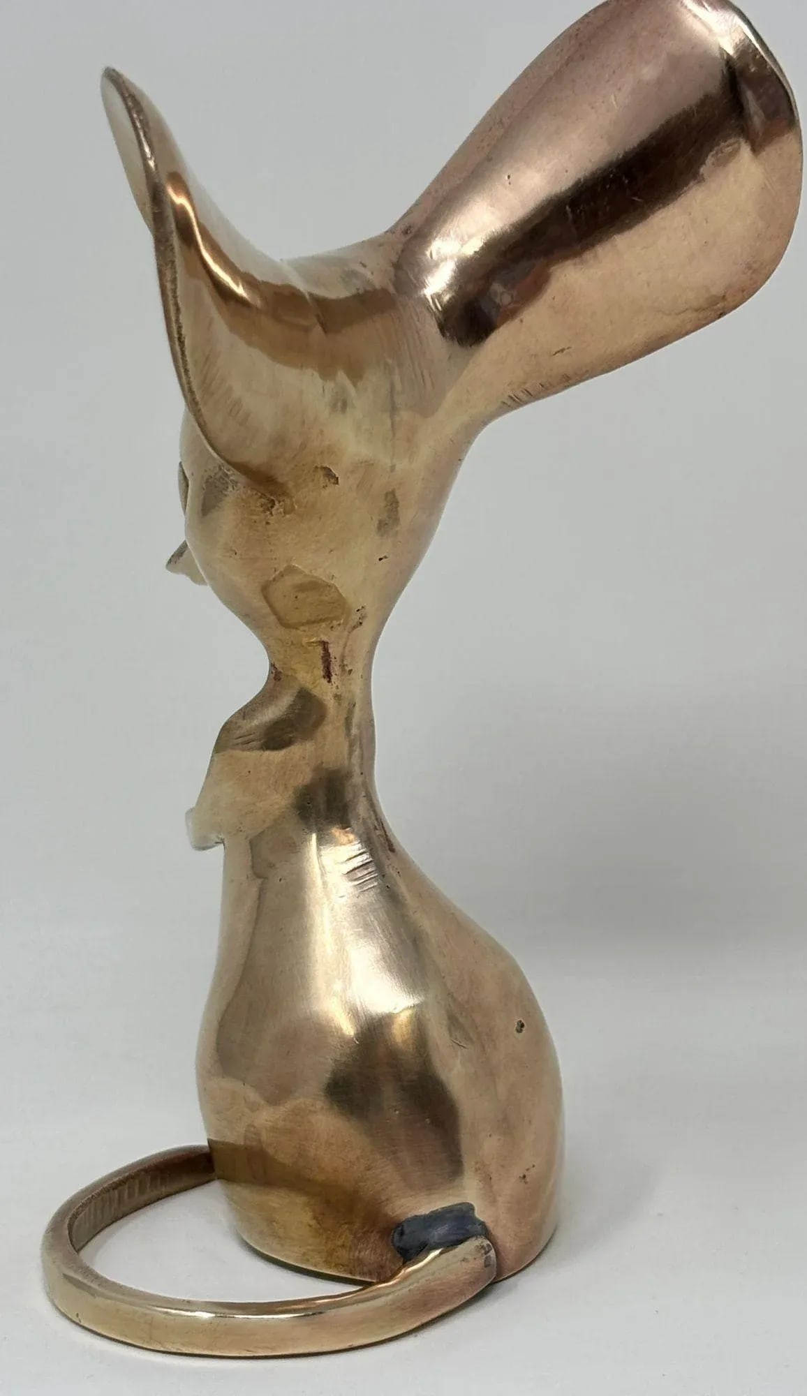 1950s Cast Brass Mouse Figurine Sculpture - 5