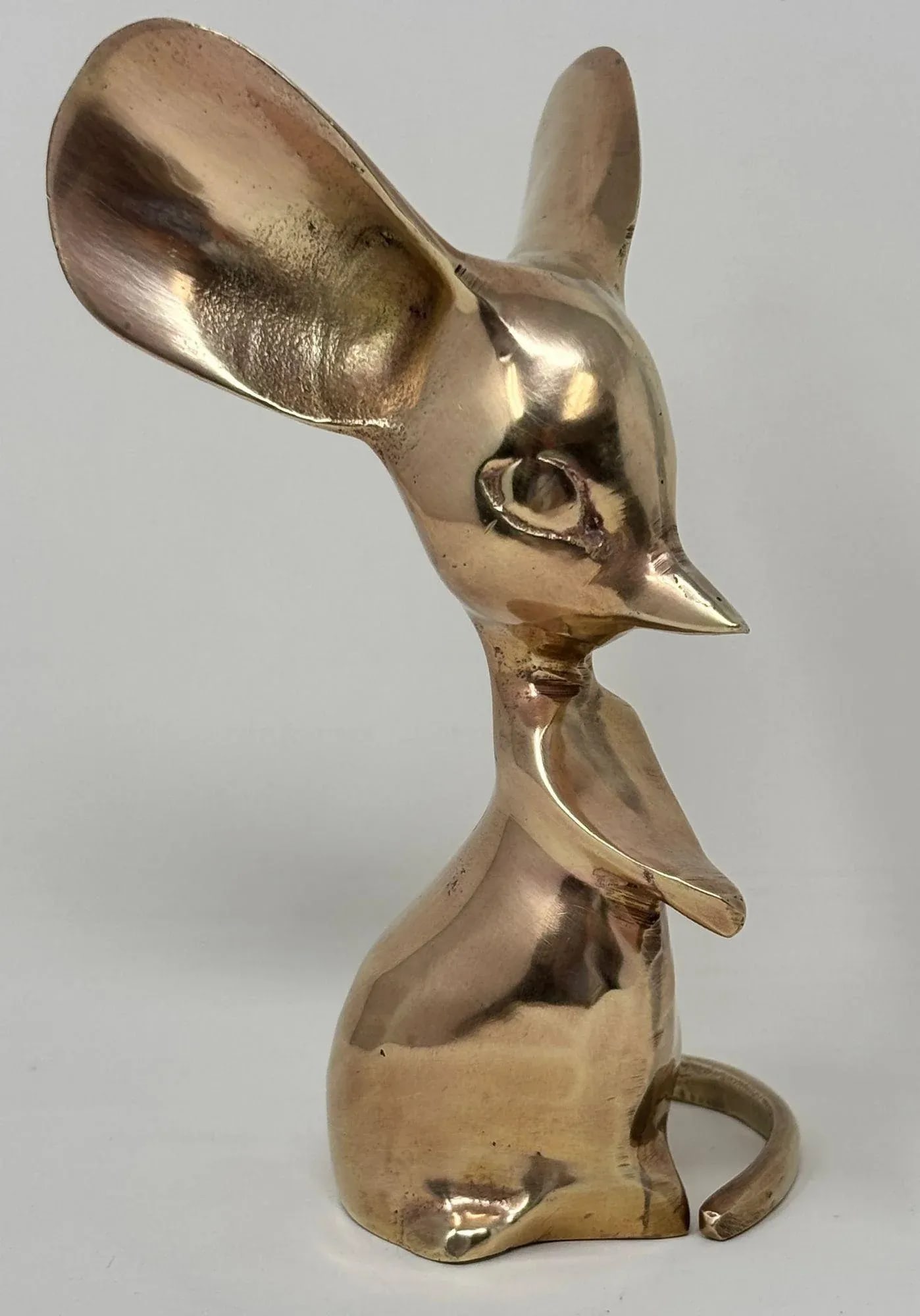 1950s Cast Brass Mouse Figurine Sculpture - 6
