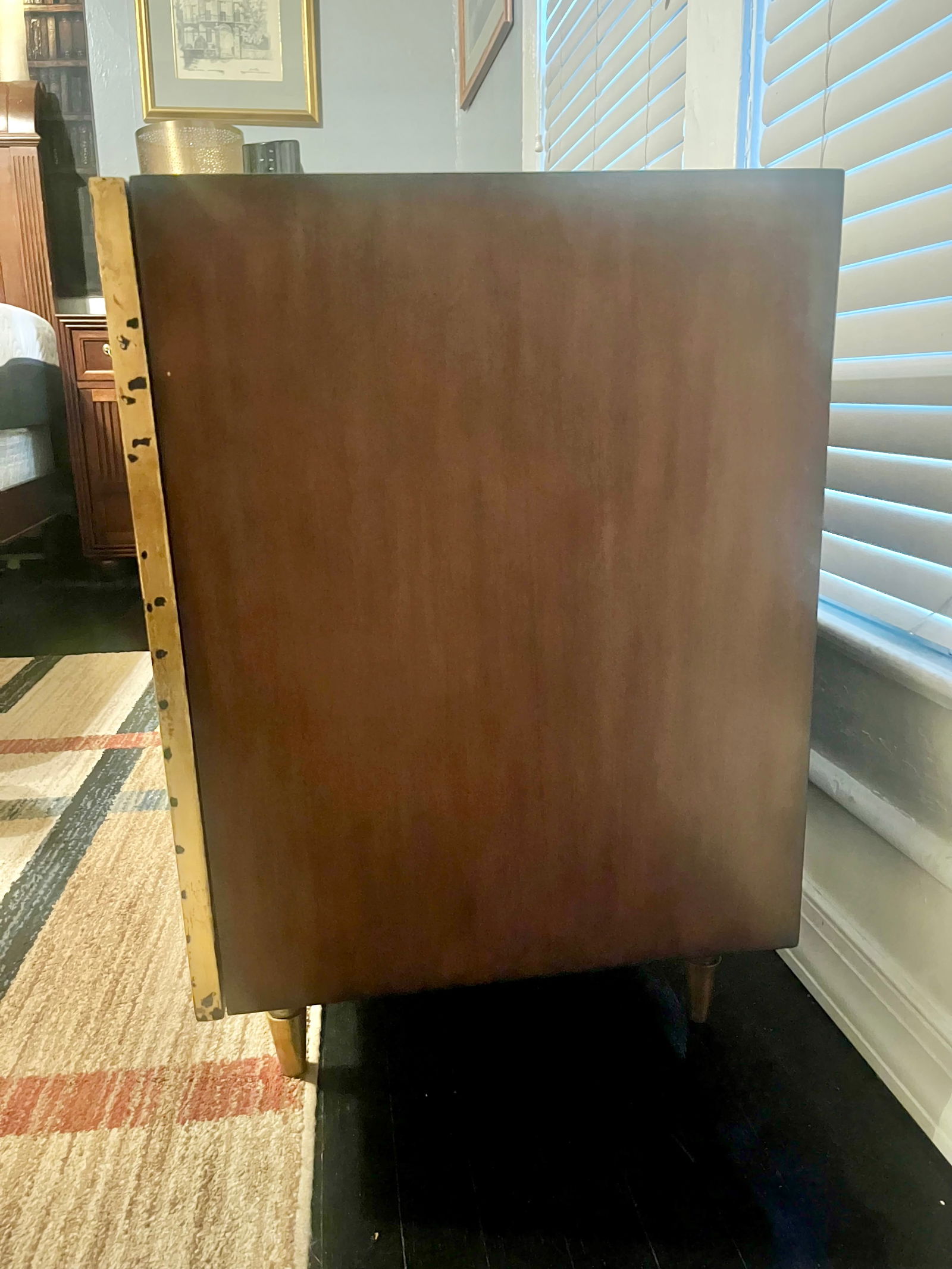 Mid-Century Modern Credenza With Brass Legs - Aurum Finish - 11