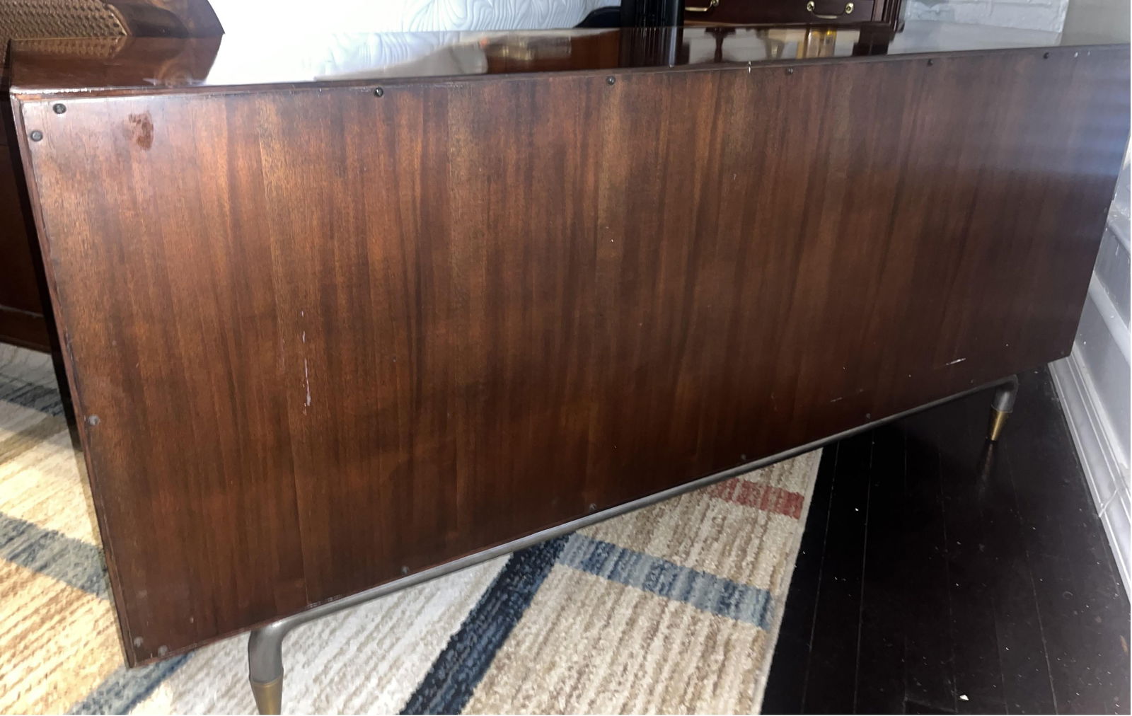 Mid-Century Modern Credenza With Brass Legs - Aurum Finish - 12