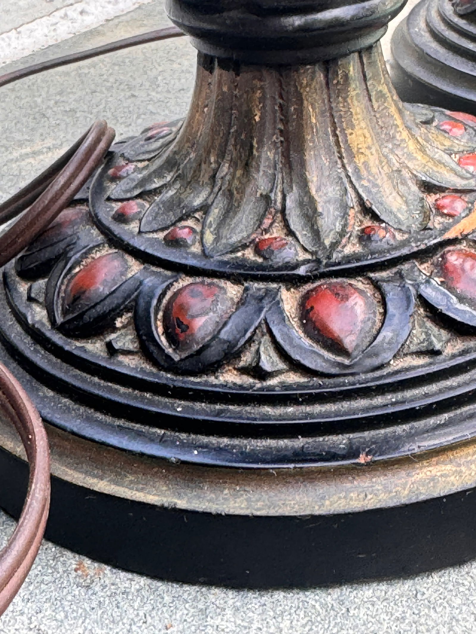 Pair of Antique Wooden Electrified Candlestick Lamps - 3