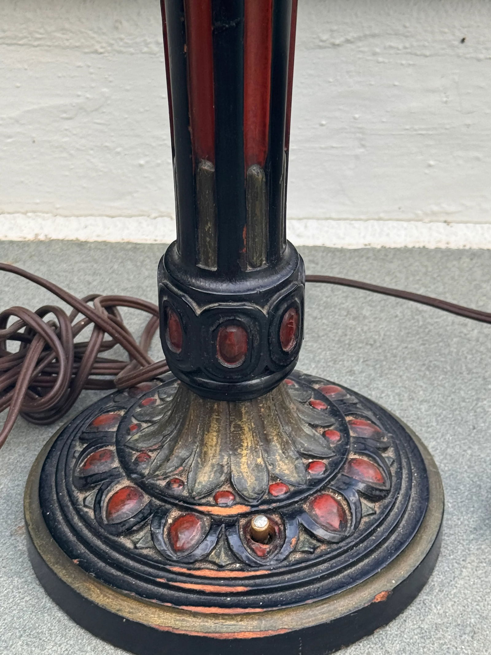 Pair of Antique Wooden Electrified Candlestick Lamps - 5