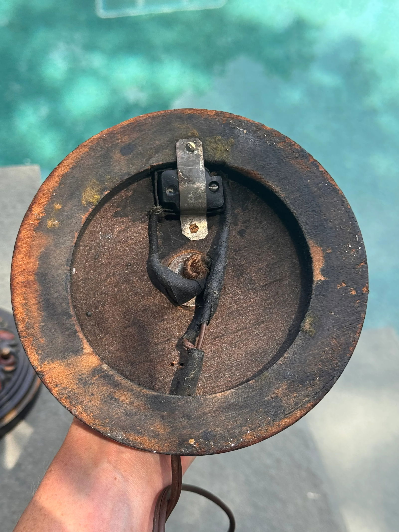 Pair of Antique Wooden Electrified Candlestick Lamps - 9