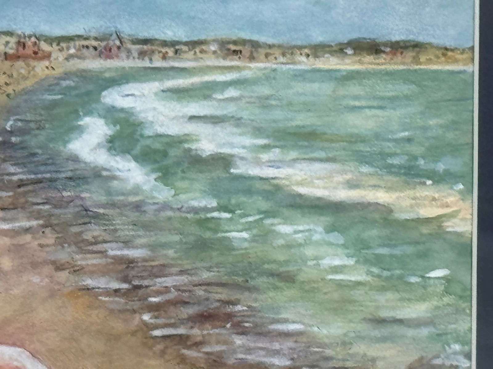 Framed w.c. Vincent Seascape Watercolor Painting - 5