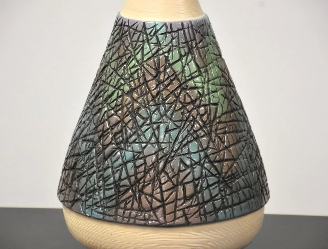 Mid Century Modern Walnut Table Lamp - 2